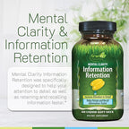 Irwin Naturals Mental Clarity Information Retention – 60 Liquid Soft-Gels – Focus & Memory Support Formula - 2 Pack