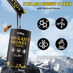 Mchokuu Shilajit Honey Sticks for Men & Women, Himalayan Shilajit with Organic Honey, 85+ Trace Minerals & 75%+ Fulvic Acid for Energy Support & Overall Health, 30 Sticks