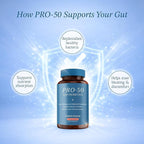 Vitamin Bounty Pro-50 - Probiotics for Women & Men - 50 Billion CFU - 13 Strains Probiotic + Prebiotic - Probiotics for Digestive Health - Delayed Release Capsules - 60 Count