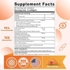 Liposomal Turmeric and Ginger Supplement Pills w/Lutein Zeaxanthin Softgels, Organic Turmeric Curcumin with Black Pepper 2000mg Gel Capsules, 95% Curcuminoids, Superior Absorption, Non-GMO, 120ct