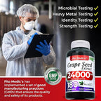 FITO MEDIC'S Lab | Grape Seed Extract | Grape Seed | 180 Capsules |Ultra high Absorption.