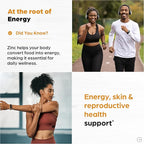 Zinc 50mg Capsules for Men and Women, 60 Count | Highly Absorbable Zinc Supplements for Immune System Support | Zink 50 mg Mono Methionine Chelated Complex | Helps with Skin Health & Overall Immunity