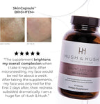 Hush & Hush Vitamin C Supplement for Skin Brightening – Clinically Proven, Antioxidant-Rich Formula to Reduce Dark Spots, Discoloration & Blue Light Damage – Vegan, Non-GMO, Gluten-Free – 60 Capsules