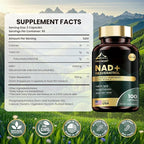 Liposomal NAD+ Supplement 1200mg with Trans Resveratrol - Boost NAD+ Levels, Energy & Anti-Aging Support - Vegan, 100 Capsules