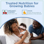 Wellements Organic Iron Drops for Newborn+ Babies (1 Fl Oz) - Cherry Flavor Liquid Iron Supplement for Infants - Toddler Iron Supplement for Kids (4months+ to 3 Years) - Supports Growth & Development*