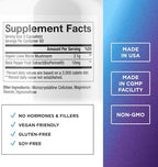 Organic Lions Mane Mushroom Supplement for Mental Clarity, Focus & Immune Support - Organic Brain Boosting Nootropic Lions Mane Mushroom Capsules with 100% Organic Lions Mane Extract, 60 Servings