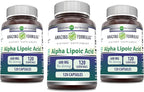 Amazing Formulas Alpha Lipoic Acid | 600 Mg Per Serving Supplement | Capsules | Non-GMO | Gluten Free | Made in USA (120 | 3 Pack)