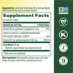 MegaFood Methyl B12 - Vegan - Includes Methyl Folate, Vitamin B12 & B6 - Supports Cellular Energy Production, Nervous System Health & Cardiovascular Function - 60 Tablets