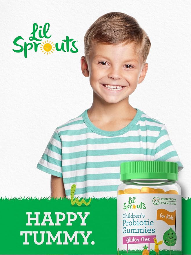 Carlyle Probiotics for Kids | 60 Gummies | Tropical Flavor | Vegan, Non-GMO & Gluten Free Supplement | by Lil' Sprouts