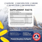 Triple Strength Omega 3 Fish Oil 3600 mg | EPA & DHA | Over 2100mg Omega-3 Fatty Acids | 1300mg EPA + 860mg DHA | Best Essential Fatty Acids | Premium Wild Caught & Burpless Fish Oil | 180 Ct