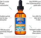 Sovereign Silver Kids Immune Support - Colloidal Silver, Bio-Active Silver Hydrosol, 10 ppm, Liquid Dropper, 2 Fl Oz, (59 mL)