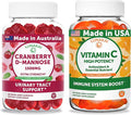 Lunakai Cranberry D-Mannose + Vitamin C Gummies Bundle – Naturally Flavored, Non-GMO – 60ct Each
