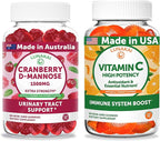 Lunakai Cranberry D-Mannose + Vitamin C Gummies Bundle – Naturally Flavored, Non-GMO – 60ct Each