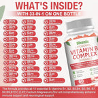 33-IN-1 Liposomal Overall 3500mg + Vitamin B Complex Gummies -B1, B2, B3, B4, B5, B6, B7, B8, B9,B12 | Vitamin C, D3,K2 | Coq10 Omega 3 etc for Energy, Brain,Immune,Skin Support &Heart Support ﻿