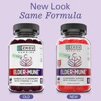 ZHOU Elder-Mune Elderberry Gummies - Black Elderberry Vitamin C, & Zinc, Daily Immune Support Supplement for Women & Men, Natural Chews for Adults & Children 4 & Up - 60 Gummies (3 Pack)