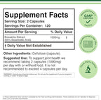 Boswellia Serrata - 240 Capsules (Max Strength 1,000mg of 65% Boswellic Acid Extract) Boswellia Extract Capsules (Joint Support Supplement for Joint Health) Third Party Tested by Double Wood