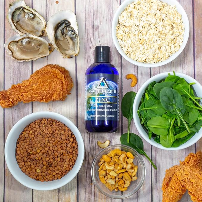 Mother Earth Minerals Ionic Liquid Zinc Supplement – High Absorption Angstrom Zinc Mineral Drops for Immune Support, Enzymatic Function & Cellular Health, 8 oz