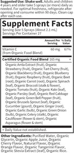 Garden of Life Organics Vitamin C Spray for Kids and Adults - Cherry Tangerine,Vitamin C Supplement,Antioxidant for Immune Support and Skin Health,2 fl oz Liquid Drops,(Pack of 2)
