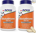 Now Glutathione 500 mg, 100 Vegan Capsules (Pack of 2) - Reduced Form GSH Supplement - Enhanced with Milk Thistle Extract and Alpha Lipoic Acid
