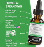 Iodine Liquid Drops Potassium Iodide - 1 Year Supply Pure Clear Organic Iodine Drops Supplement Plus Thyroid Support - Organic Potassium Iodide Liquid Supplement Tincture Thyroid Supplements 1 Fl Oz