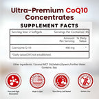 VANI CoQ10 400mg, 90 Softgels, Optimally Absorbed Ubiquinone CoQ10 Dietary Supplement Support for Heart Health & Brain Function, Gluten-Free