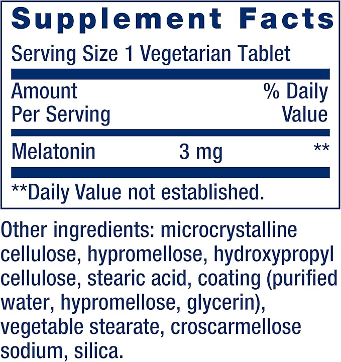 Life Extension Melatonin 6 Hour Timed Release, 3 mg, Extended-Release Formula for Optimal Sleep Support, Healthy circadian Rhythms, Cellular Defense, Gluten-Free, Non-GMO, Vegetarian, 60 Tablets