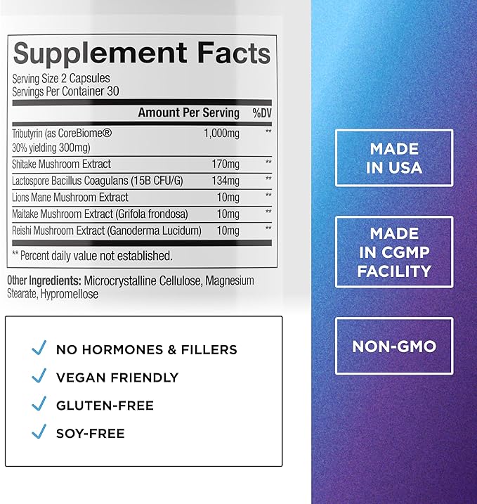 DR. EMIL NUTRITION Women & Men Total Gut Health Complex | Prebiotic + Probiotic + Postbiotic Gut Health Supplements | Probiotics Digestive Health & Gut Health | 60 Capsules