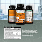 SugarMD Neuropathy Support Supplement – 60 Nerve Capsules with Alpha Lipoic Acid, Benfotiamine & Vitamin D3 B6 B12 - Nerve Support for Feet, Hands, Fingers & Legs - 30 Day Supply