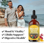 Superfood MD Maca Root Liquid Drops with Ashwagandha, Nettle, Fenugreek, Beet Root and L-Arginine Liquid Multivitamin for Women and Men - 4 Oz