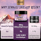 800Mg Shilajit Pure Himalayan Organic, Shilajit Resin Maximum Potency Gold Grade with 8-in-1 Natural Blend & 85+ Trace Minerals for Women, Energy & Immunity,60 Grams（2 Packs）