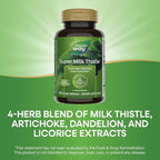 Nature's Way Super Milk Thistle, Promotes Healthy Liver Function*, with Artichoke Leaf, Dandelion Root & Licorice Root Extracts, Gluten Free, 120 Capsules (Packaging May Vary) - 2 Pack