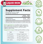 Why Not Natural Liquid Iron Supplement for Women, Men and Kids, Vegan Formulation for Anemia, Sugar Free, Vegan, Non-GMO, Organic BlackBerry Flavor 16 Fl Oz