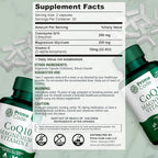 Prime Code [ 3 𝐢𝐧 𝟏] CoQ10 250mg with Magnesium Glycinate and Vitamin E | CoQ10 Capsules 250mg | Magnesium Glycinate 200mg | Vitamin E 15mg | Non-GMO | Gluten & Soy Free | Vegan