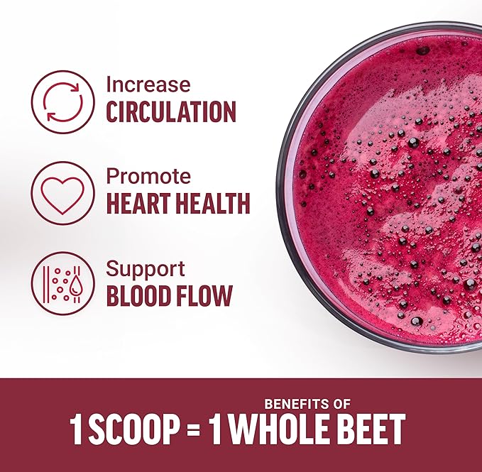 Force Factor Total Beets Organic Beetroot Powder Superfood to Boost Daily Nutrition, USDA Organic, Vegan, Gluten-Free, and Non-GMO Beet Supplement, Unflavored, 90 Servings