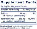 Life Extension Pantothenic Acid, 500 mg, Vitamin B5, Calcium, Support Healthy Metabolism, Mitochondrial Energy Production, Gluten-Free, Non-GMO, Vegetarian, 100 Capsules