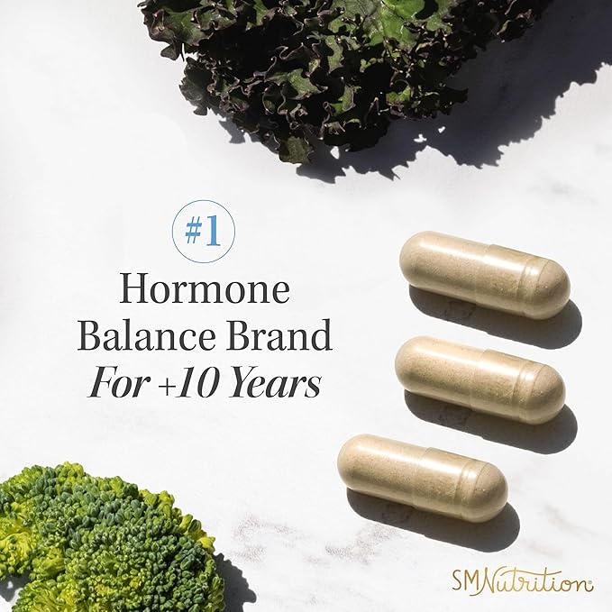 DIM & Indole 3 Carbinol for Hormone Balance for Women & Men | I3C Complex | Estrogen Balance, Menopause Supplements for Womens Health, Antioxidants | Vegan, Non-GMO, Gluten-Free | SMNutrition |60 Ct.