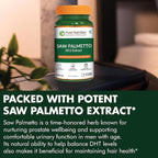 Pure Nutrition Saw Palmetto 10:1 Extract, 10000mg Strength | 120 Veg Caps | Prostate Support | Once Daily Prostate Supplement for Men