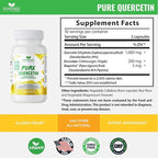 Pure Quercetin with Bromelain and Bioperine - Antioxidant Support, Extra Strong Formula with 1000mg, 1-Month Supply