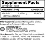 Earth's Splendor Energy Supplements, with Vitamin B12, No Artificial Color or Flavor, Gluten Free, Energy Metabolism Support (1000mcg, 400 Tablets)