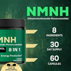 Satoomi 8in1 NMNH - NMN Supplement Alternative - NAD Supplement to Support NAD Levels Added Fisetin, Resveratrol, Quercetin, Turmeric, Berberine, Vitamin D3 & C - 60 Count for 30 Days