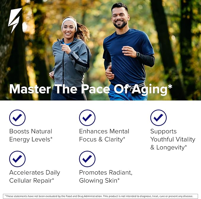 InnoSupps Inno NMN+ Supplement 500mg NAD Booster for Brain Function, Anti Aging & Cell Regeneration, Supports Cellular Energy, Muscle & Heart Health, w/Resveratrol, Niacin, & Vitamin C - 30 Servings