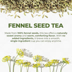 LeafLea 80 Premium Fennel Tea Bags, Pure Dried Fennel Seed Tea, Daily Ease & Balance, Naturally Sweet Taste, Caffeine-Free, Sugar-Free, Non-GMO, Vegan, Individually Wrapped