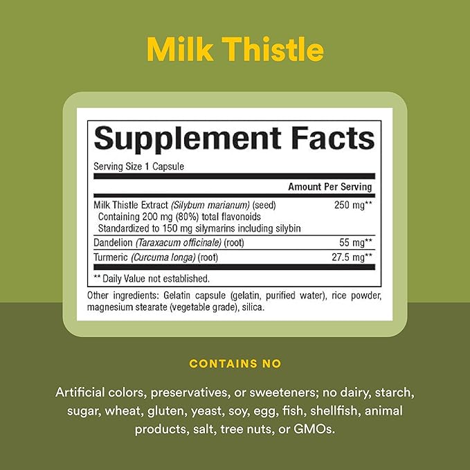 NATURAL FACTORS Milk Thistle Extract 250 Mg, 90 CT