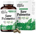 Wild & Organic Saw Palmetto Capsules 500 mg - Urinary Tract Support for Men & Women - Pure Saw Palmetto Supplement - Serenoa Repens Berries - 180 Days of Supply - Vegan, Non-GMO - 180 Count