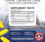 Triple Strength DHA Omega 3 Fish Oil 3600 mg | Over 2100mg Omega-3 Fatty Acids with 860mg of DHA | 1300mg EPA | Best Essential Fatty Acids | Premium Wild Caught & Burpless Fish Oil | 120 ct.