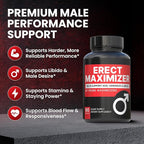 Premium Male Enhancement | Rapid Acting Blood Flow Support | Bigger, Rock Hard, Longer | 9 in 1 Intimacy Complex to Restore Confidence, California Manufactured, 3rd Party Tested – 90 Caps