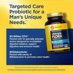 Renew Life Men's Care Probiotic Capsules, Supports Mens Digestive, Colon, Immune and Respiratory Health, L. Rhamnosus GG, Dairy, Soy and gluten-free, 90 Billion CFU, 30 Count