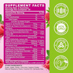 Vitamin B Complex Gummies for Women & Me, Vitamin B12, B1, B2, B3, B6, B7, B9 with Vitamin C, Zinc, Magnesium & CoQ10 for Energy, Brain, Nervous System & Mood, Natural Raspberry Flavor, 60 Gummies