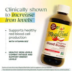 MegaFood Blood Builder Liquid Iron Supplement for Women, Men & Kids, Clinically Shown to Increase Iron Levels Without Constipation, Vegan, 7.7 Fl Oz (23 Servings)