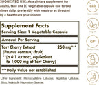 Solgar Tart Cherry 1000 mg, 90 Vegetable Capsules - Antioxidant with Quercetin, Chlorogenic Acid & Anthocyanins Compounds - Non-GMO, Vegan, Gluten Free, Dairy Free - 90 Servings